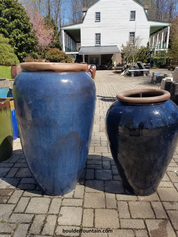 Blue Rustic Jar Fountain