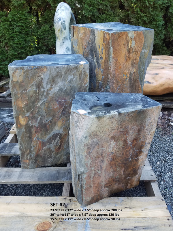 Rusty Rock Set Of 3 Basin Kit