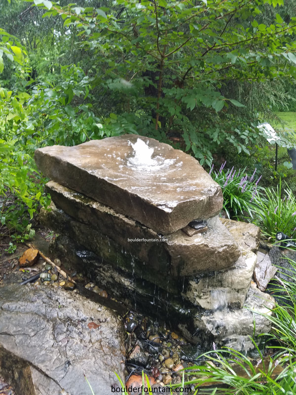 California Four Stack Bird Bath Top Fountain