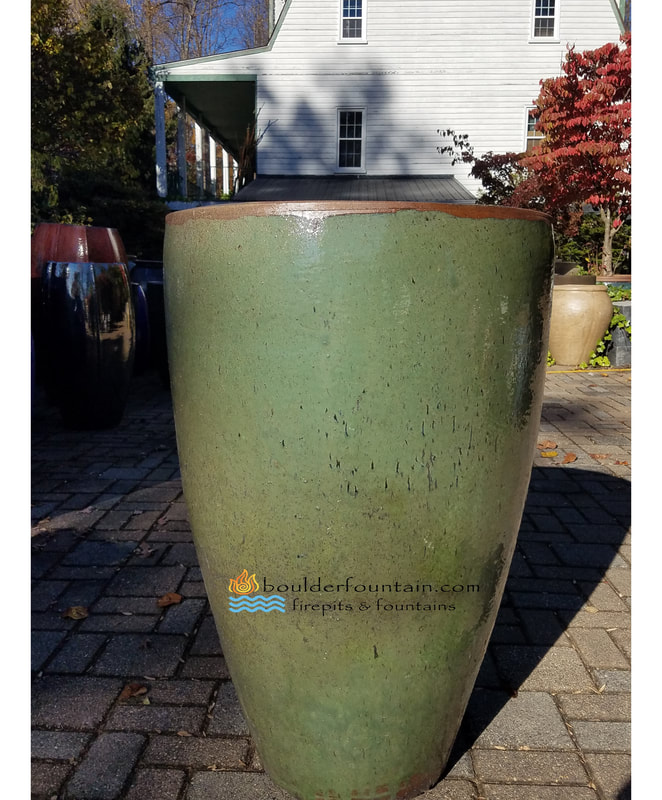 Rustic Sage Green Cone Jar Fountain