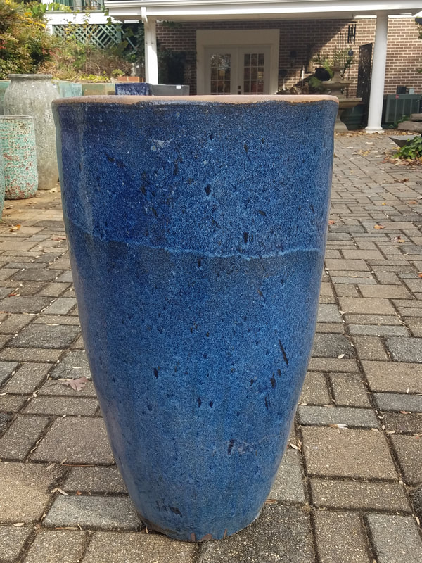 Rustic Blue Cone Jar Fountain
