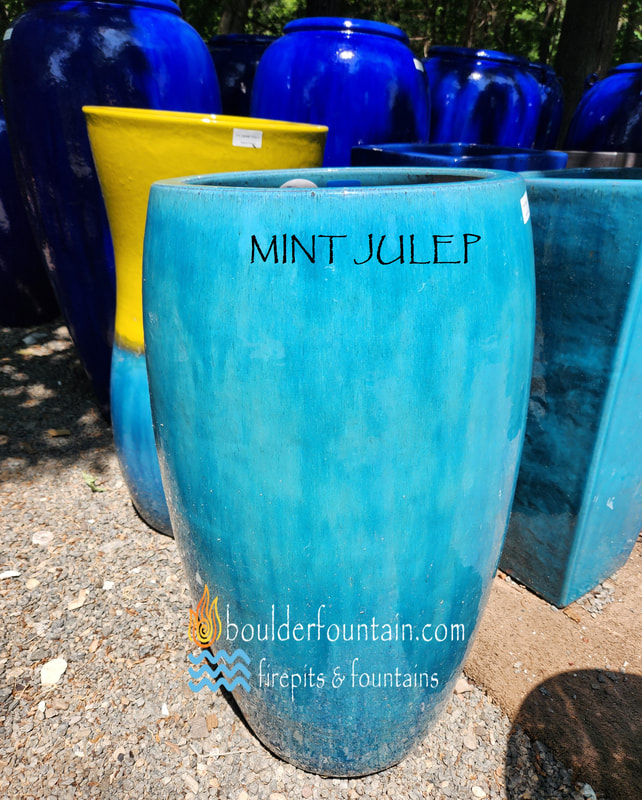 Mint Julep Drum Pottery Fountain