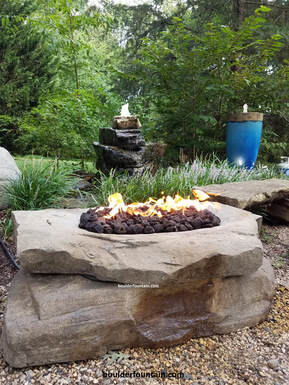 Spruce Base Two Stack Linear Fire Pit