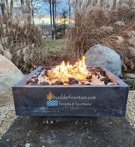 Black Cube Fire-Pit