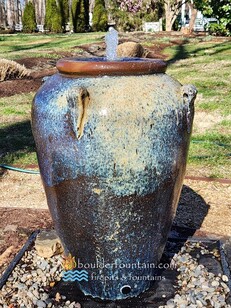 Rustic Four Handle Pottery Fountain