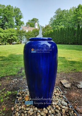 Large Oriole Birdbath Top Jar Fountain