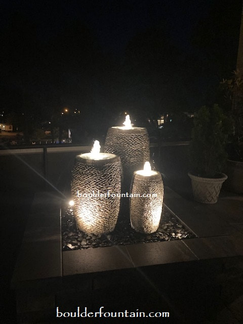 Pebble Pot Fountain Set Of Three